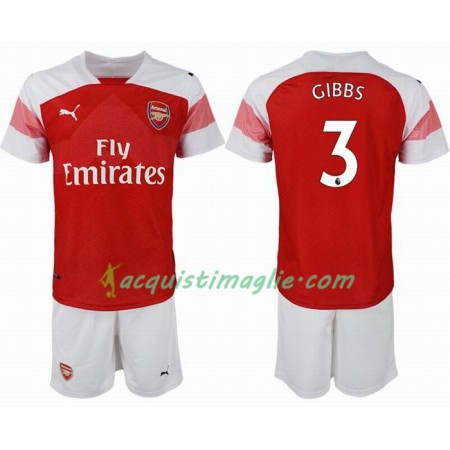 Divisa di Calcio Arsenal GIBBS 3 Bambino Prima 2018/2019